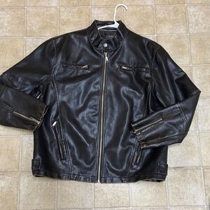 BKE 67 Men's Black Contents Shell 💯% Jacket Size XL Vinagre